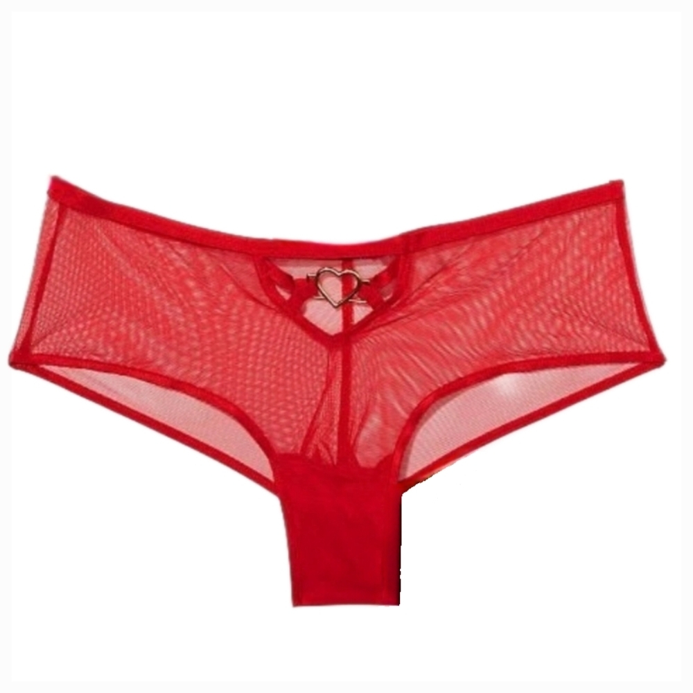Victorias Secret Very Sexy Cutout Cheeky Panty - Metal Heart Hardware - Sz Small - Picture 1 of 6